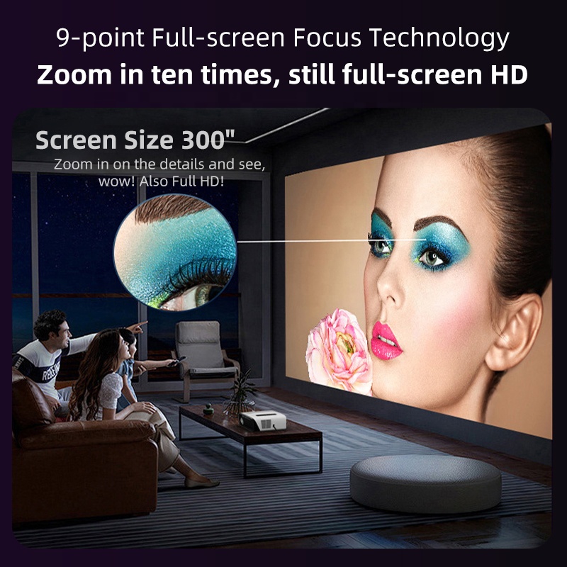 Portable 4K Digital Projector  - Home Cinema Sound System ulasan dan harga