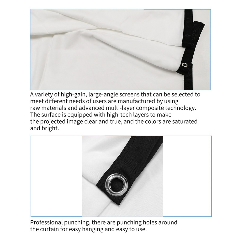 16:9 Simple Projector Curtain  - Home Cinema Outdoor ulasan dan harga