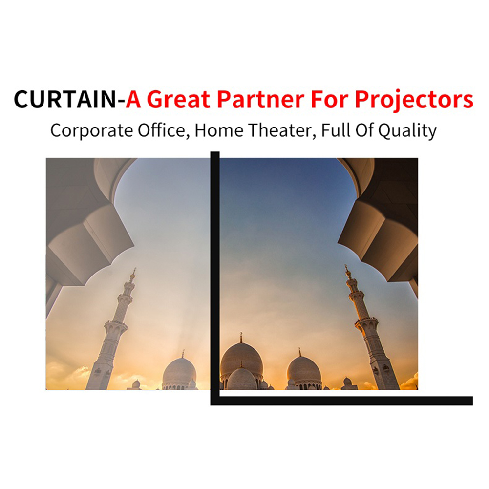 16:9 Simple Projector Curtain  - Home Cinema Outdoor ulasan dan harga