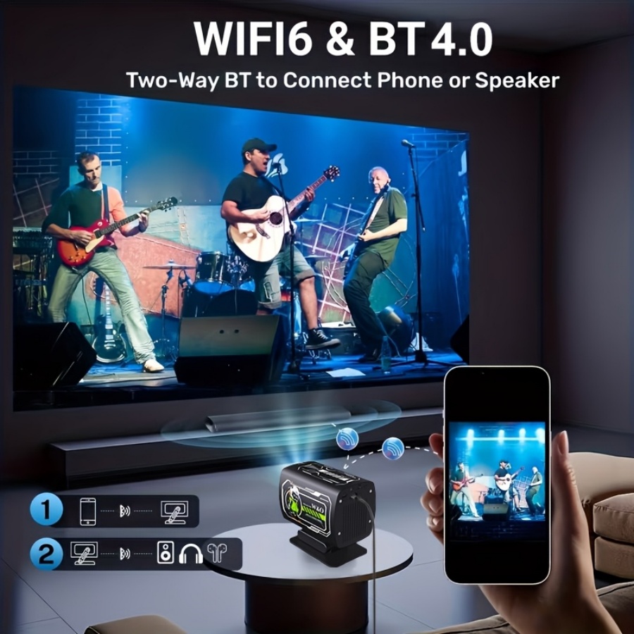 2026 New 1080P Projector Porta - Home Cinema Outdoor ulasan dan harga