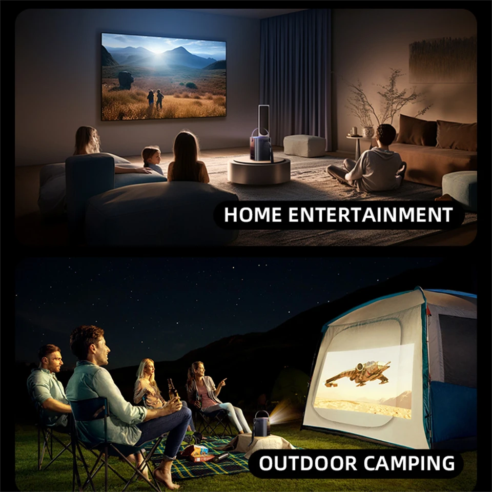 New Smart Mini Projector Andro - Home Cinema Outdoor ulasan dan harga