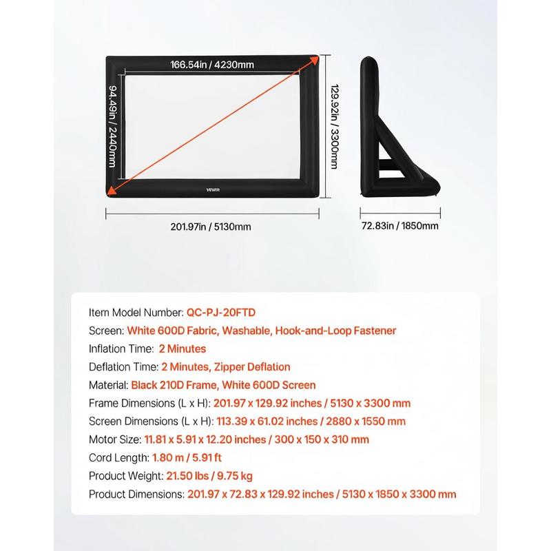 Blow Up Projection Display 20F - Home Cinema Outdoor ulasan dan harga
