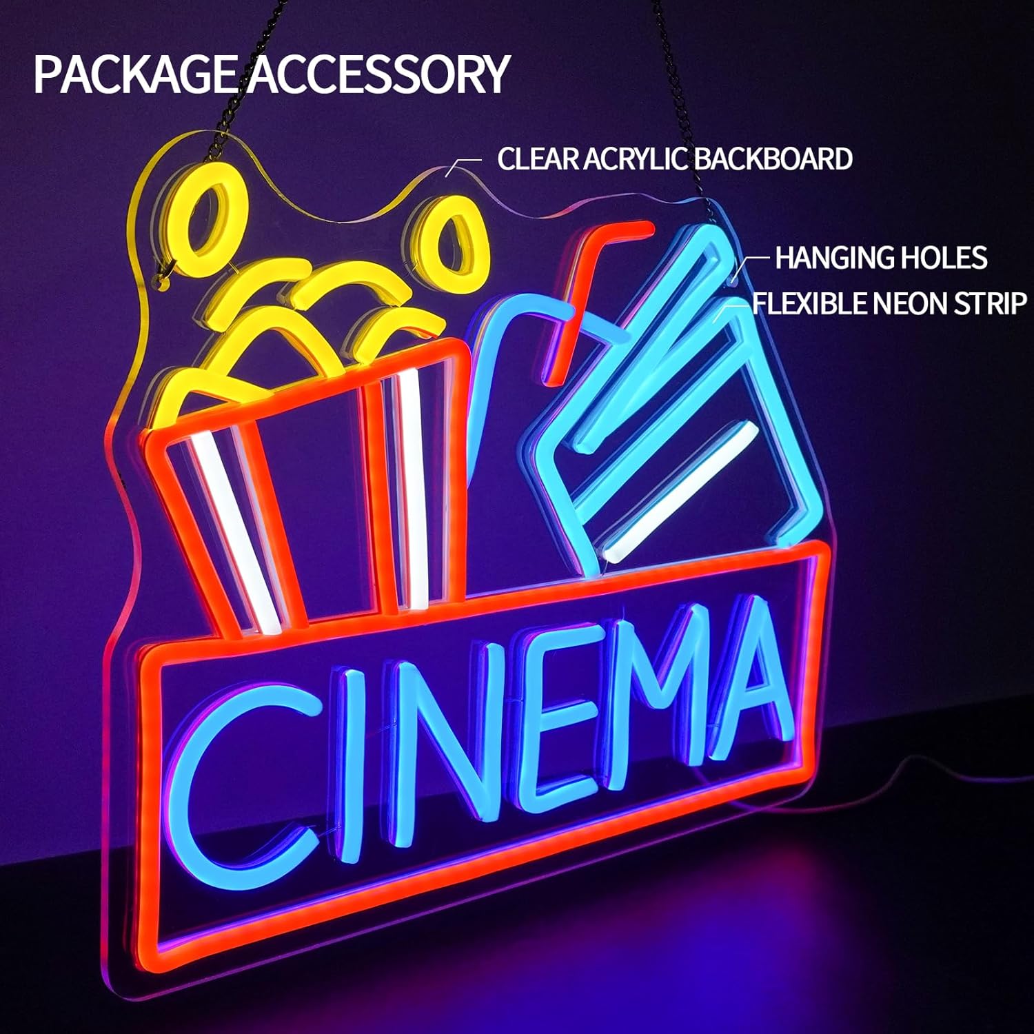 Cinema Neon Sign USB Powered L - Home Cinema Outdoor ulasan dan harga