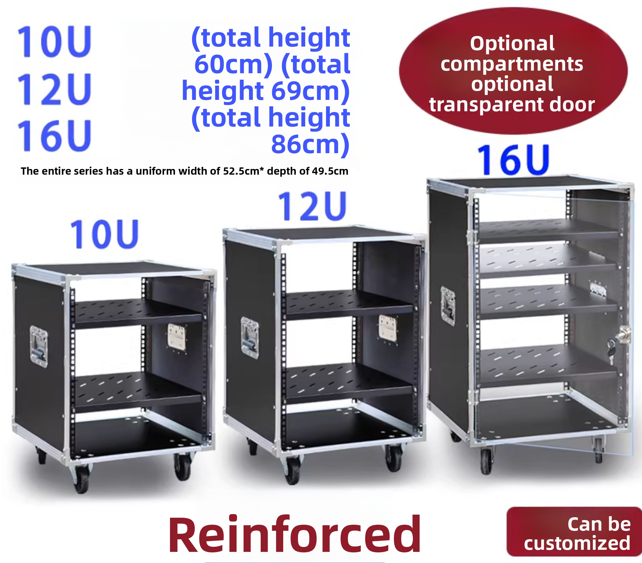 Front transparent door 8U - 16 - Home Cinema Outdoor ulasan dan harga